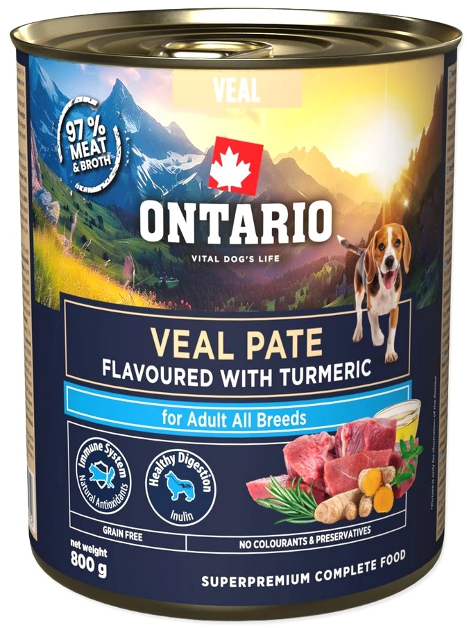 Ontario Adult Veršienos paštetas su Ciberžole 800g