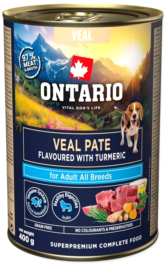 Ontario Adult Veršienos paštetas su Ciberžole 400g