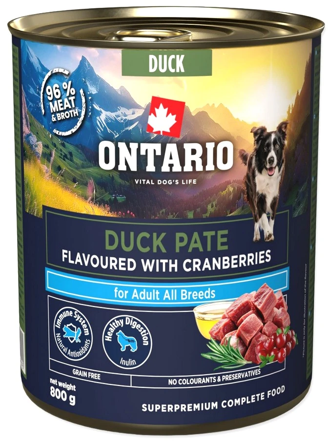 Ontario Adult Antienos paštetas su Spanguolėmis 800g