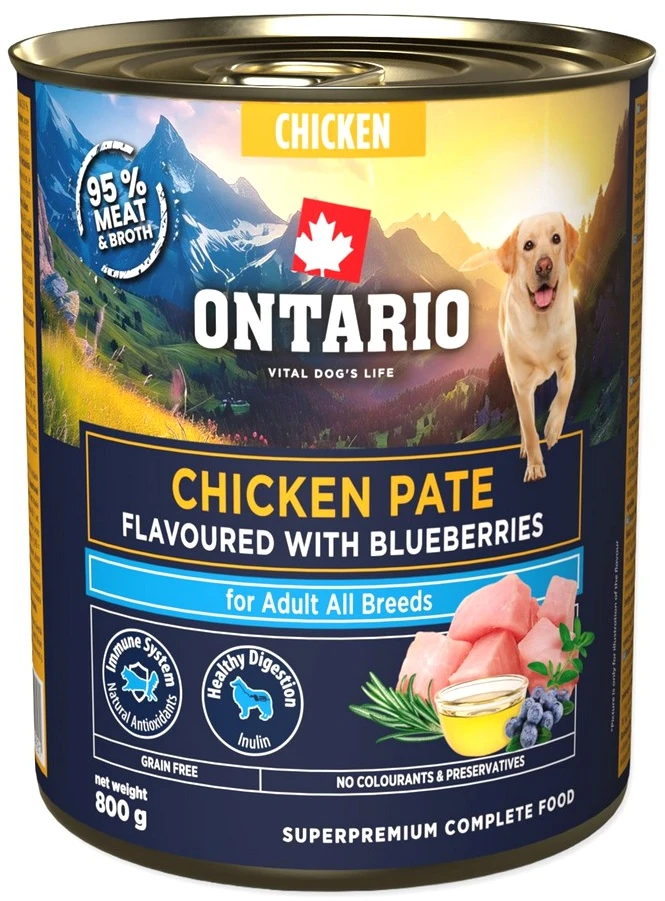 Ontario Adult Vištienos paštetas su Mėlynėmis 800g