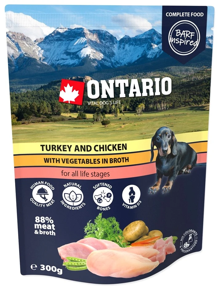 Ontario Kalakutiena, Vištiena ir Daržovės sultinyje 300g