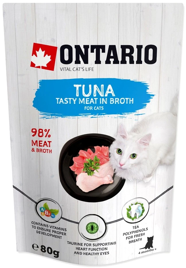 ONTARIO tuno skonio kačių ėdalas, 80 g