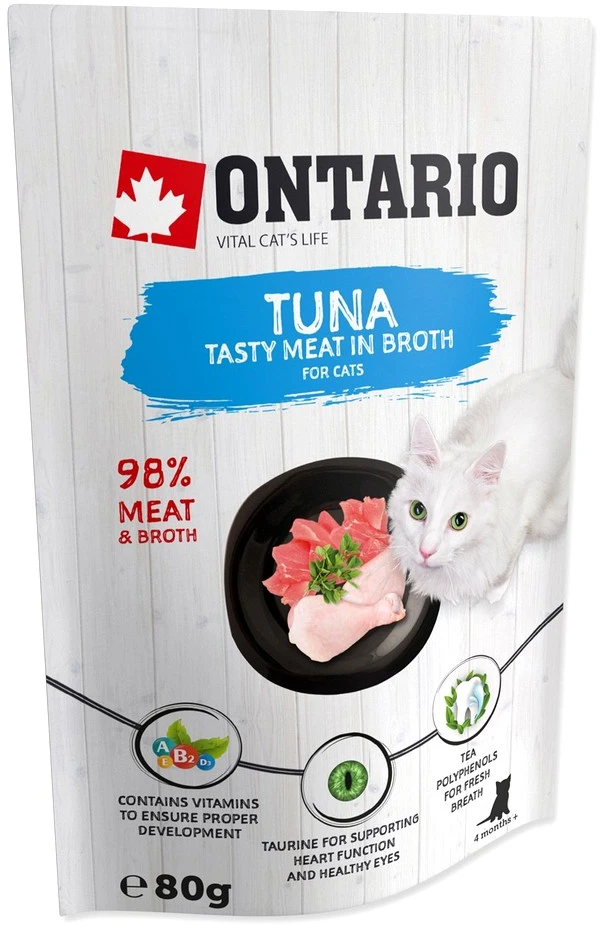 ONTARIO tuno skonio kačių ėdalas, 80 g