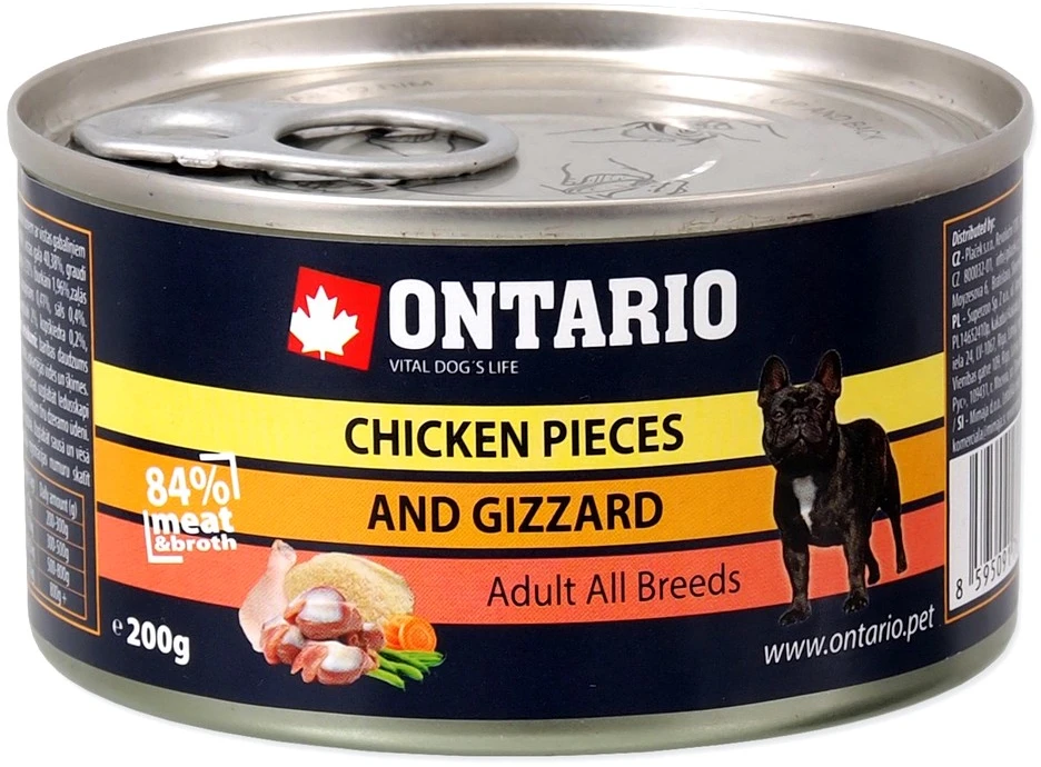 ONTARIO vištienos konservai šunims, 200 g