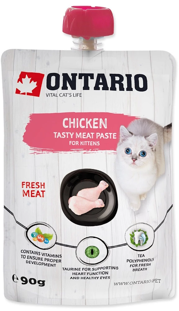 Ontario Kitten vištiena Fresh Meat 90g (Pasta)