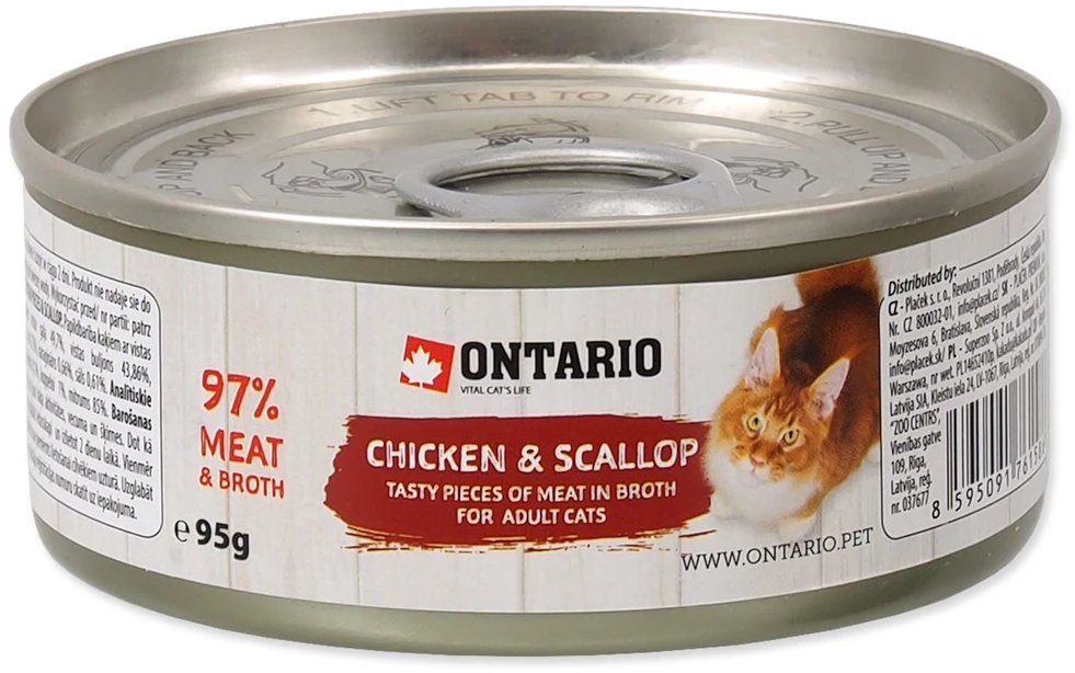 ONTARIO vištienos su krevetėmis katėms 95 g