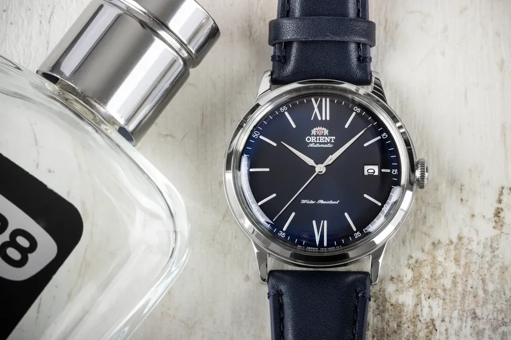 Orient Klasikinis Bambino V6 vyriškas laikrodis RA-AC0021L10B + dėžutė
