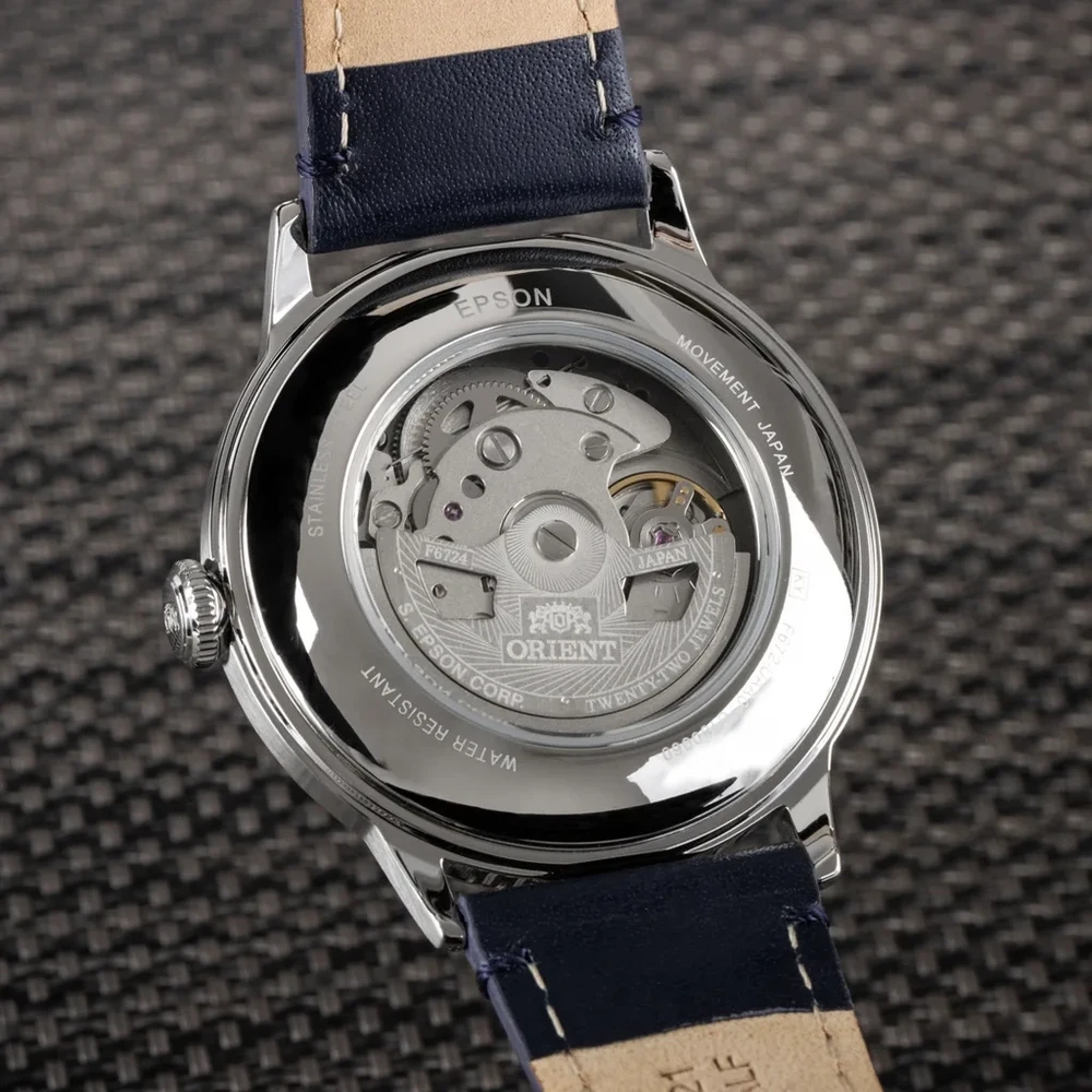 Orient Klasikinis Bambino V6 vyriškas laikrodis RA-AC0021L10B + dėžutė