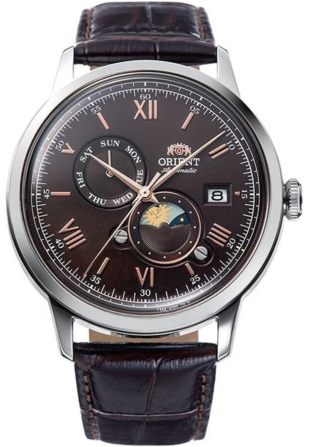 Orient Classic Sun & Moon vyriškas laikrodis RA-AK0804Y30B + BOX