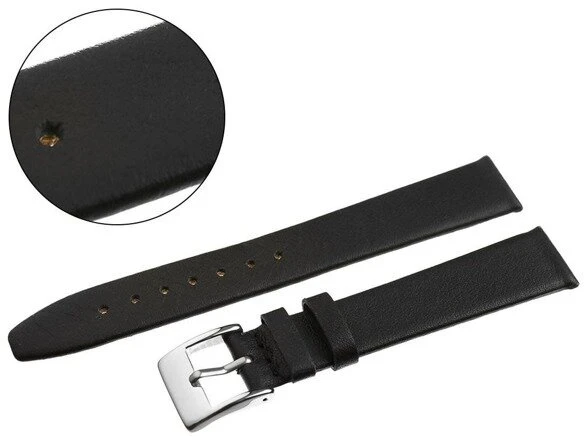 Pacific W104 leather watch strap - juodas - 18mm