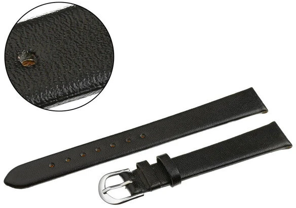 Pacific W36L leather watch strap - juodas - 18mm