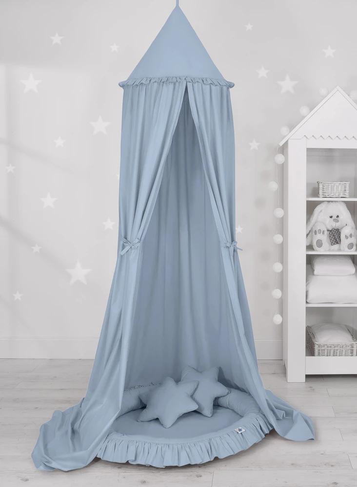 My Sweet Baby Vaikiškas baldakimas su lizdeliu ir pagalvėlėmis, pastelinė mėlyna