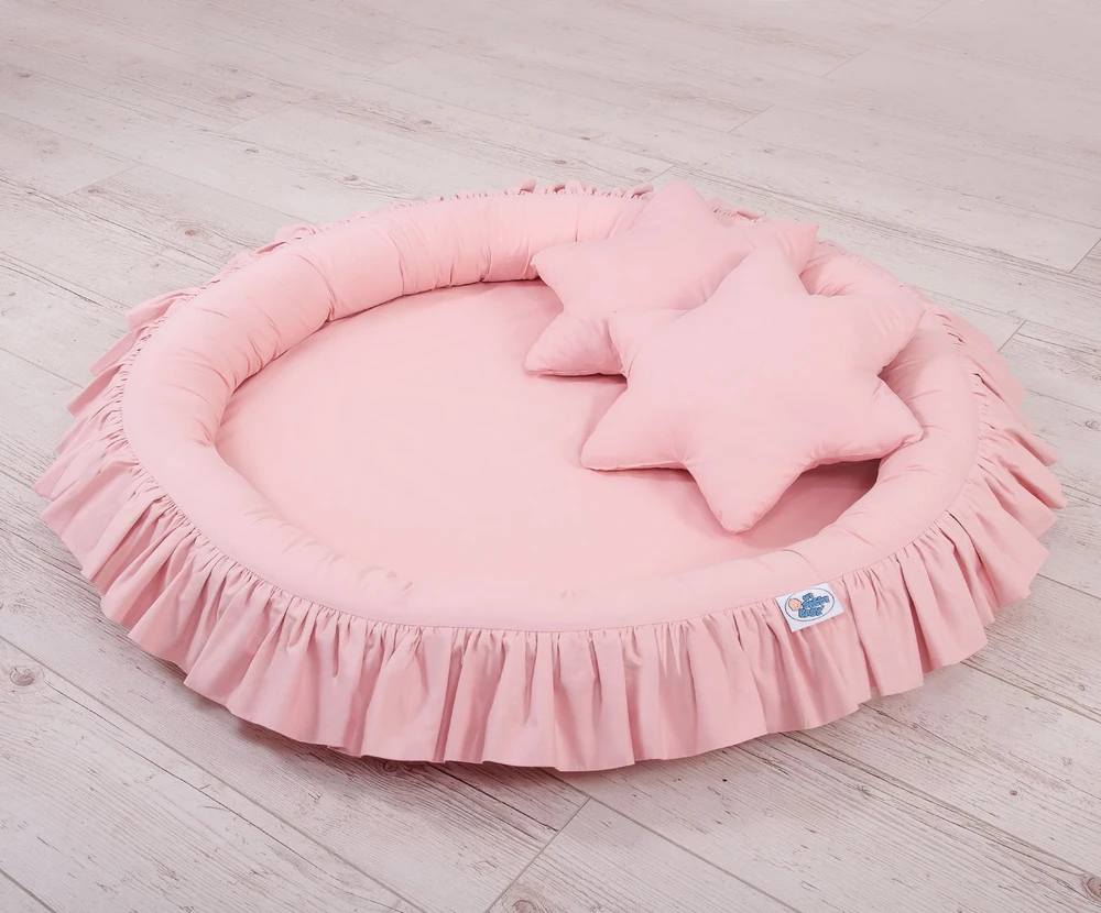 My Sweet Baby Kabantis baldakimas ir lizdas su pagalvėlėmis – pastelinis rožinis
