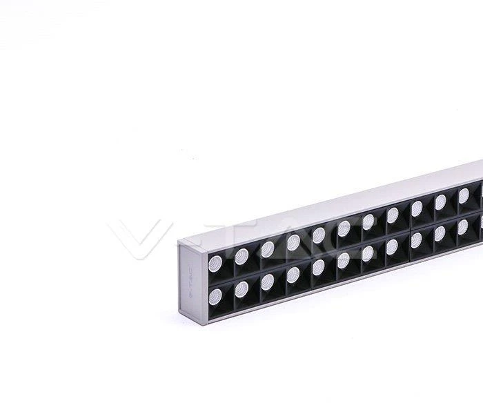 Pakabinamas šviestuvas 60W LED pakabinamas linijinis šviestuvas V-TAC, sidabrinis, dimeriuojamas, 4000K (natūraliai balta), SAMSUNG LED chip