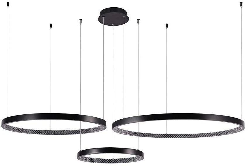 V-tac 57W LED pakabinamas šviestuvas, juodas, 3000K