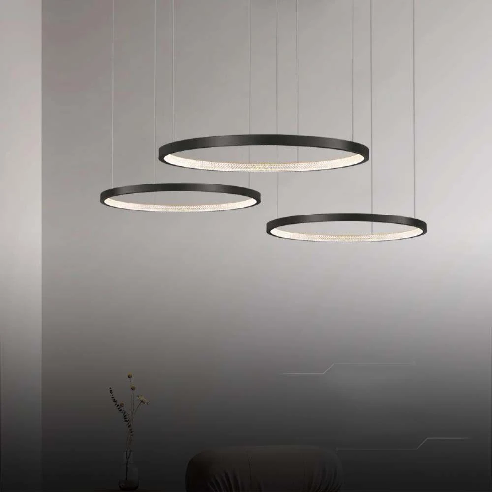 V-tac 57W LED pakabinamas šviestuvas, juodas, 3000K
