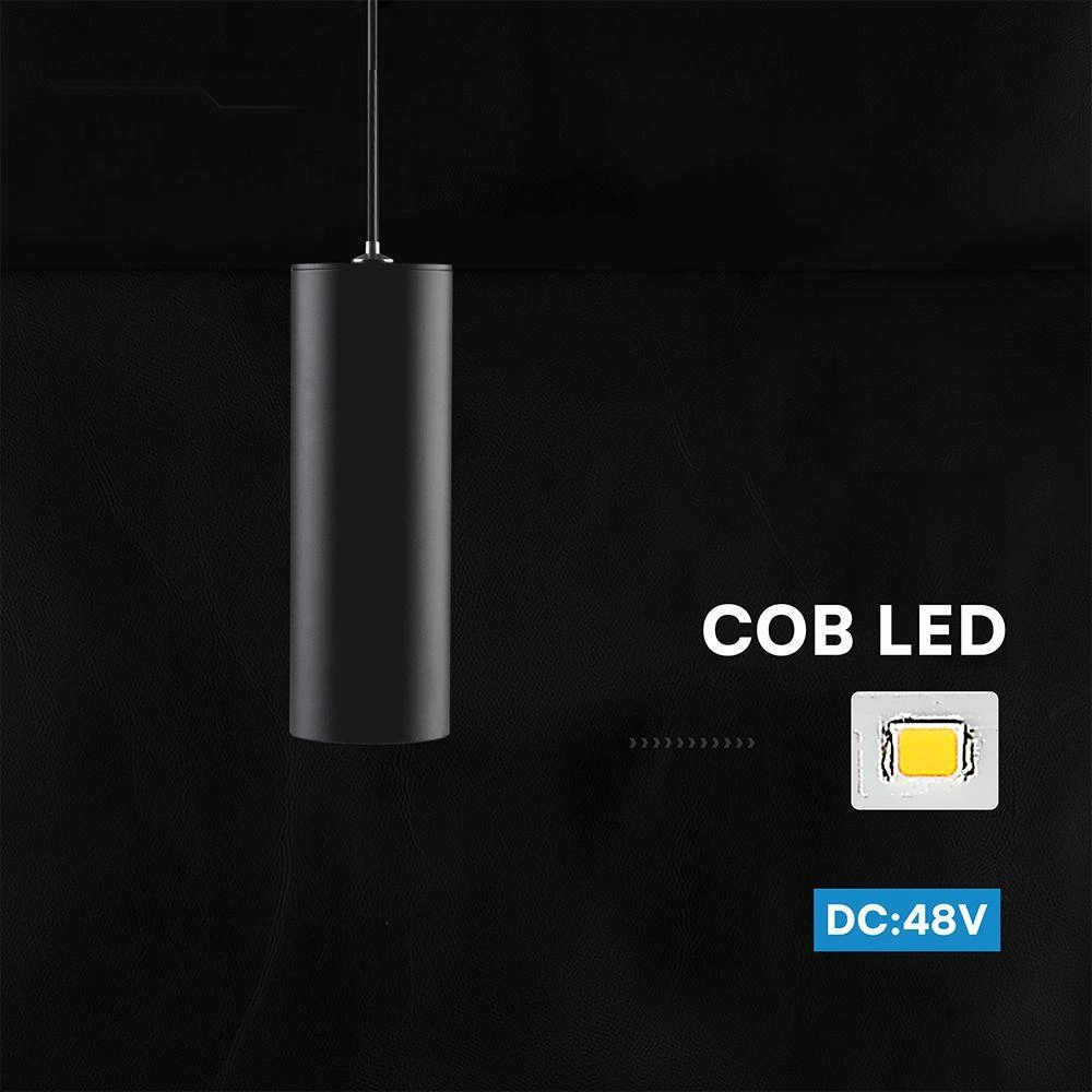Pakabinamas šviestuvas V-TAC 5W 48V LED juodas 4000K