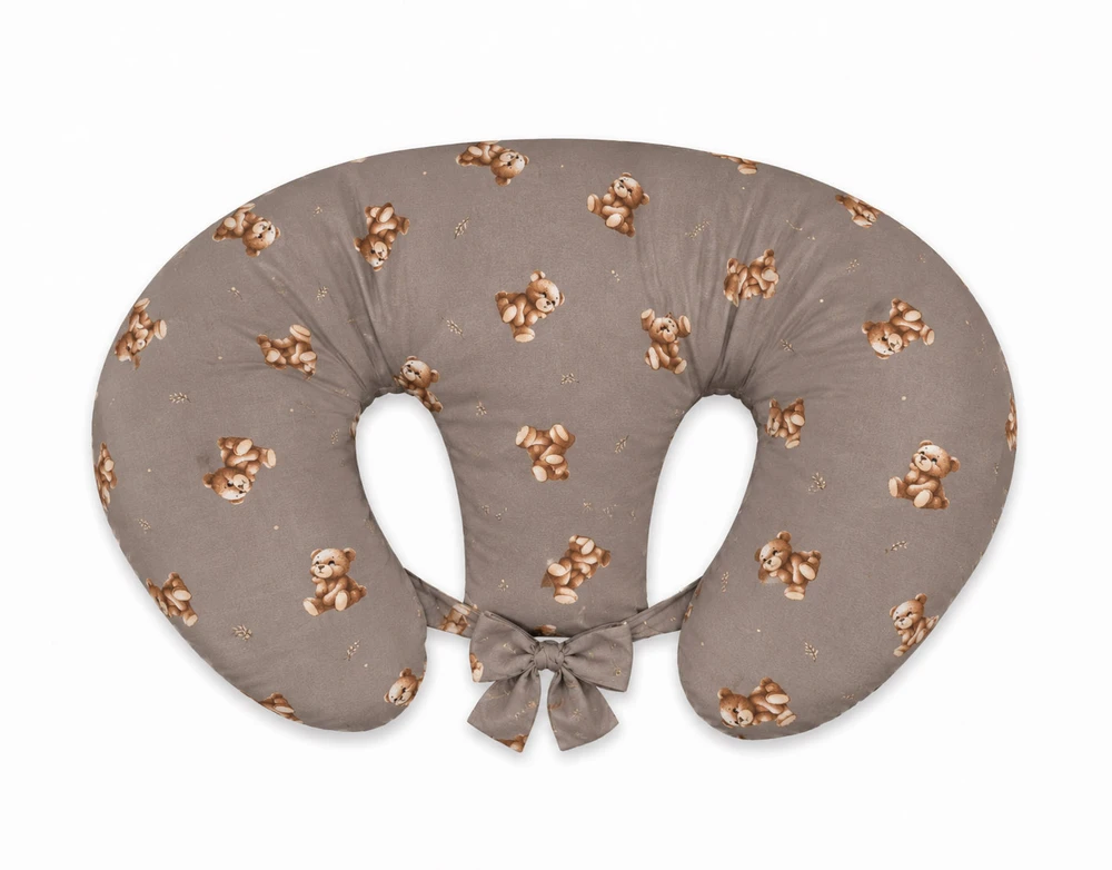 Pakaitinis užvalkalas Bobono Twin žindymo pagalvei – 100 % medvilnė – Toffee Teddy
