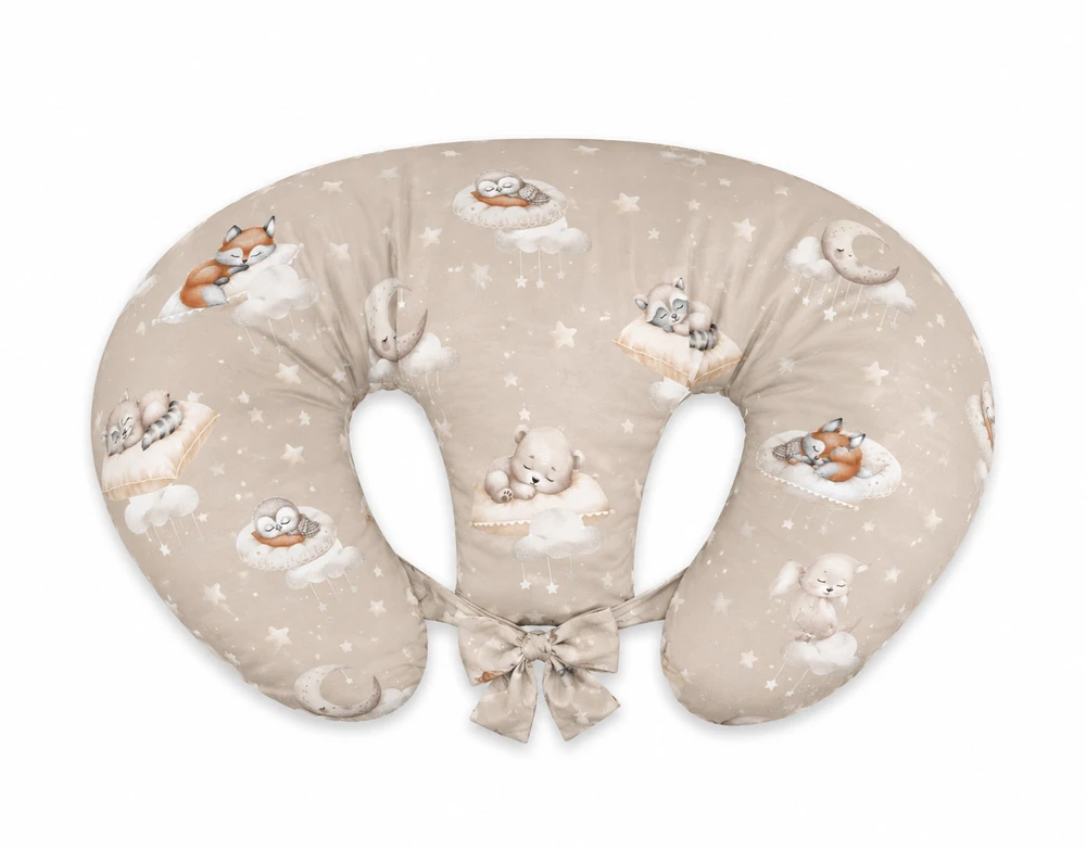 Pakaitinis užvalkalas Bobono Twin žindymo pagalvei – 100 % medvilnė – Twinkle Woodland
