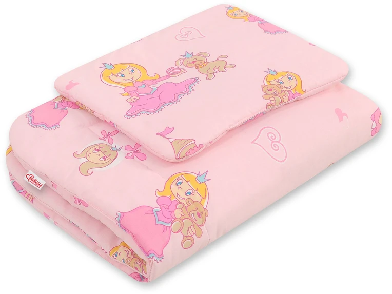 Bobono Patalynės komplektas kūdikiui rožinis Princess 2 dalių