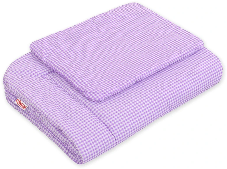 Bobono Patalynės komplektas kūdikiui violetinė languota 75x100cm Newborn