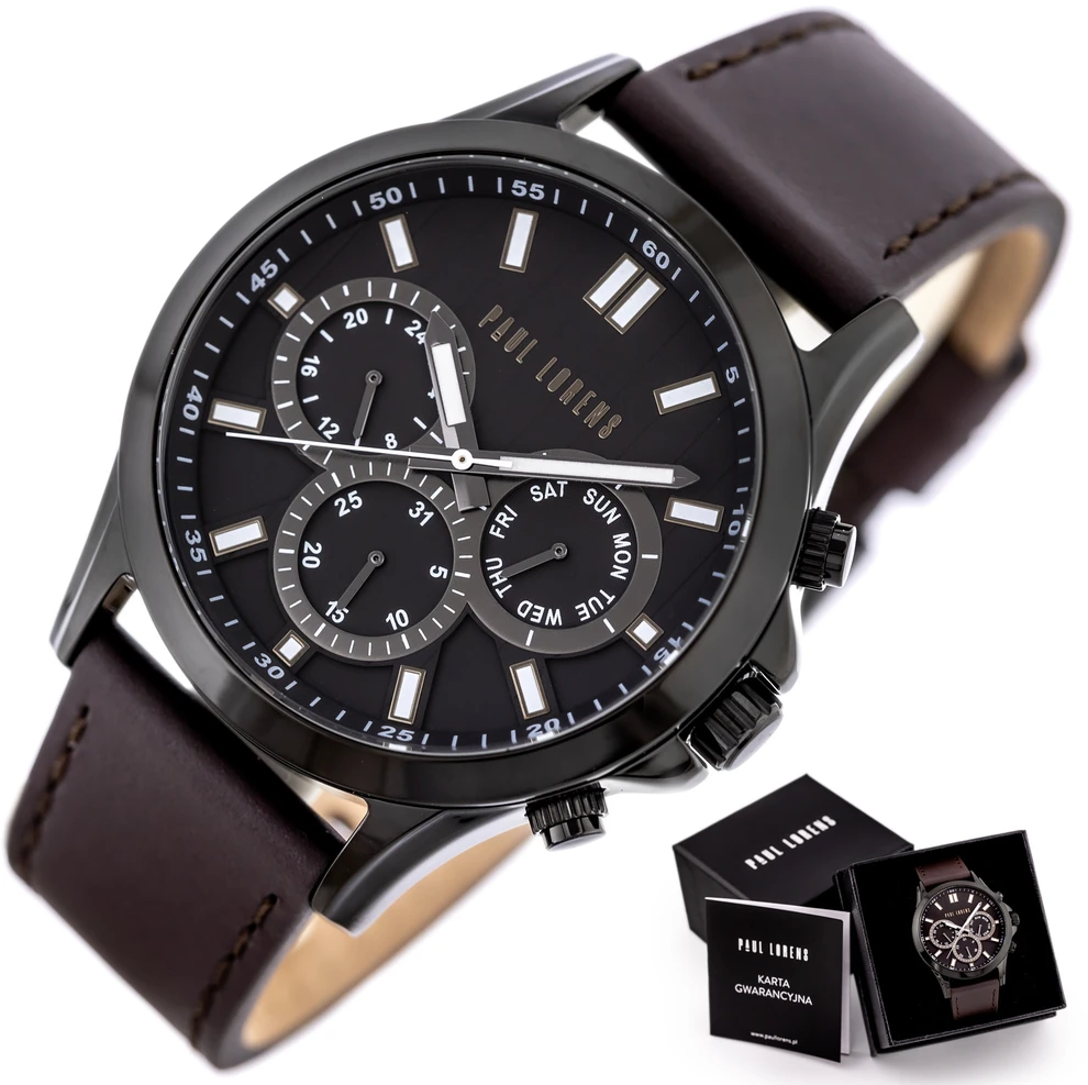 Laikrodis vyrams PAUL LORENS - PL8071A2-1B2 (zg373c) + BOX