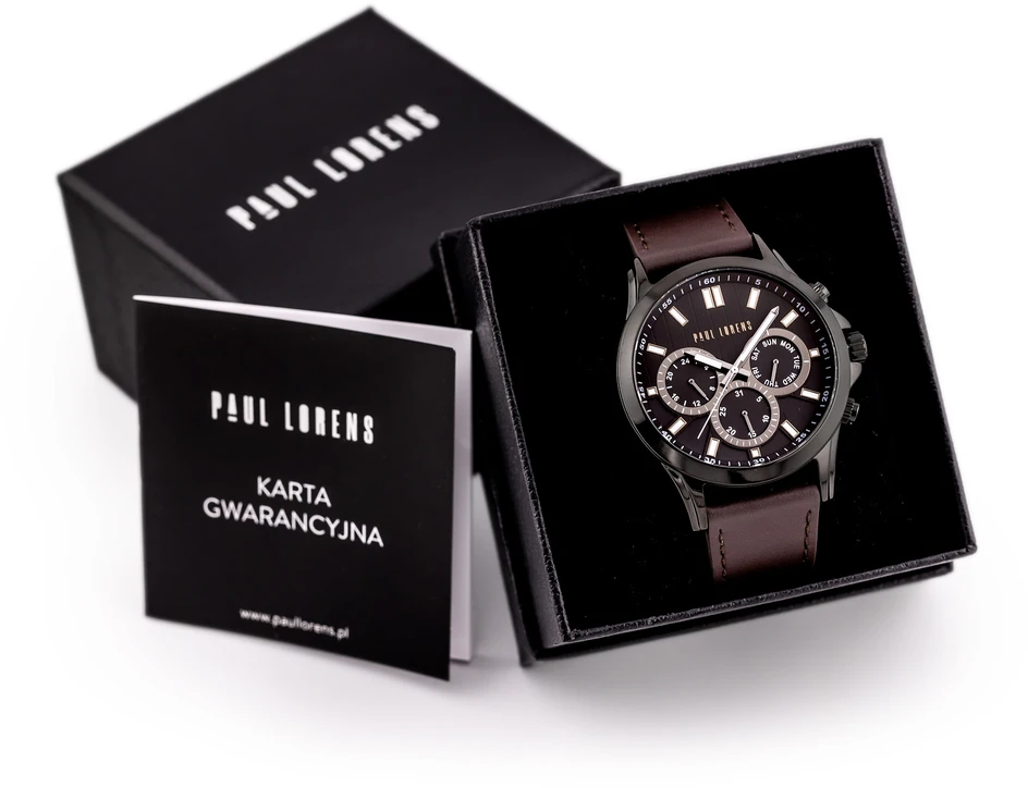 Laikrodis vyrams PAUL LORENS - PL8071A2-1B2 (zg373c) + BOX