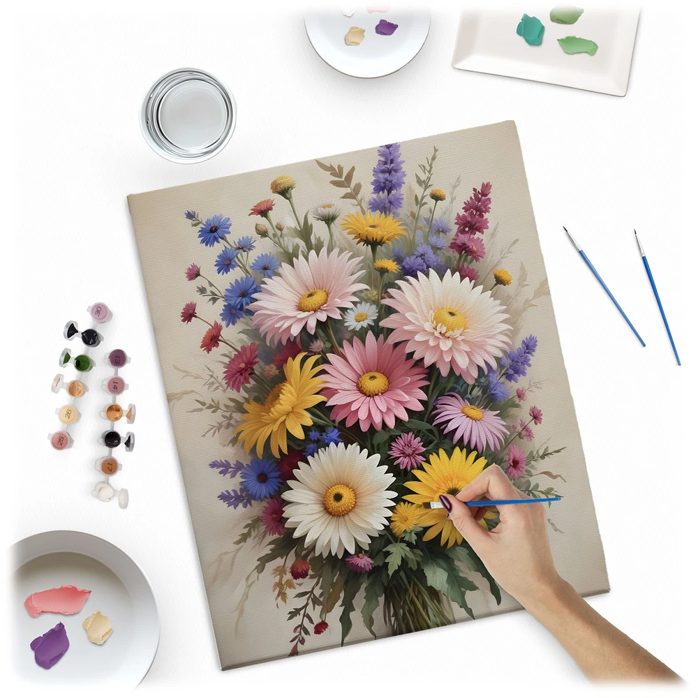 Paveikslas tapybai pagal skaičius 40x50 cm Massido Gėlės