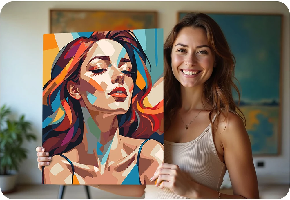 Paveikslas tapymui pagal skaičius 40x50 cm „Massido“ moters portretas