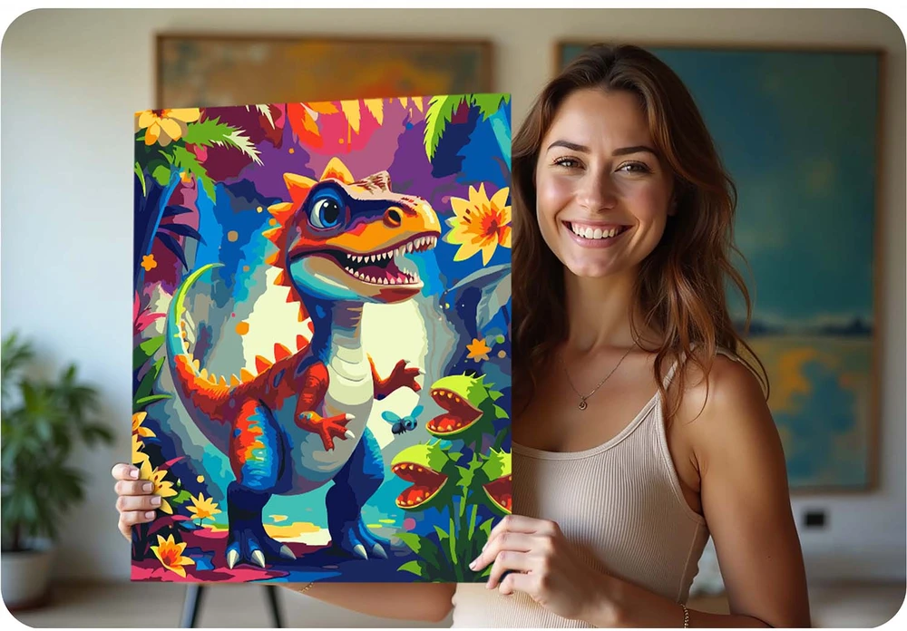 Paveikslas tapymui pagal skaičius 40x50 cm „Massido Dino“