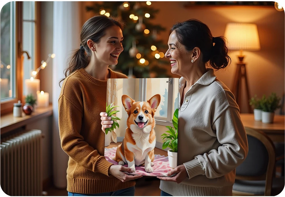 Paveikslas tapybai pagal skaičius 40x50 cm Massido Corgi šuo