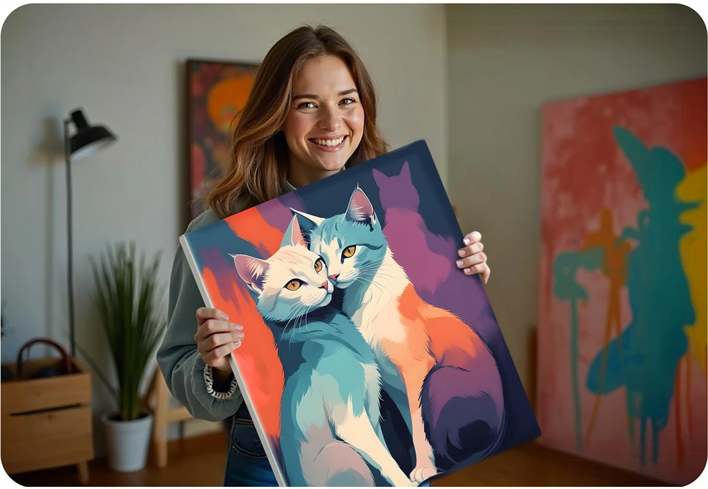 Paveikslas tapybai pagal skaičius 40x50 cm Massido Katės