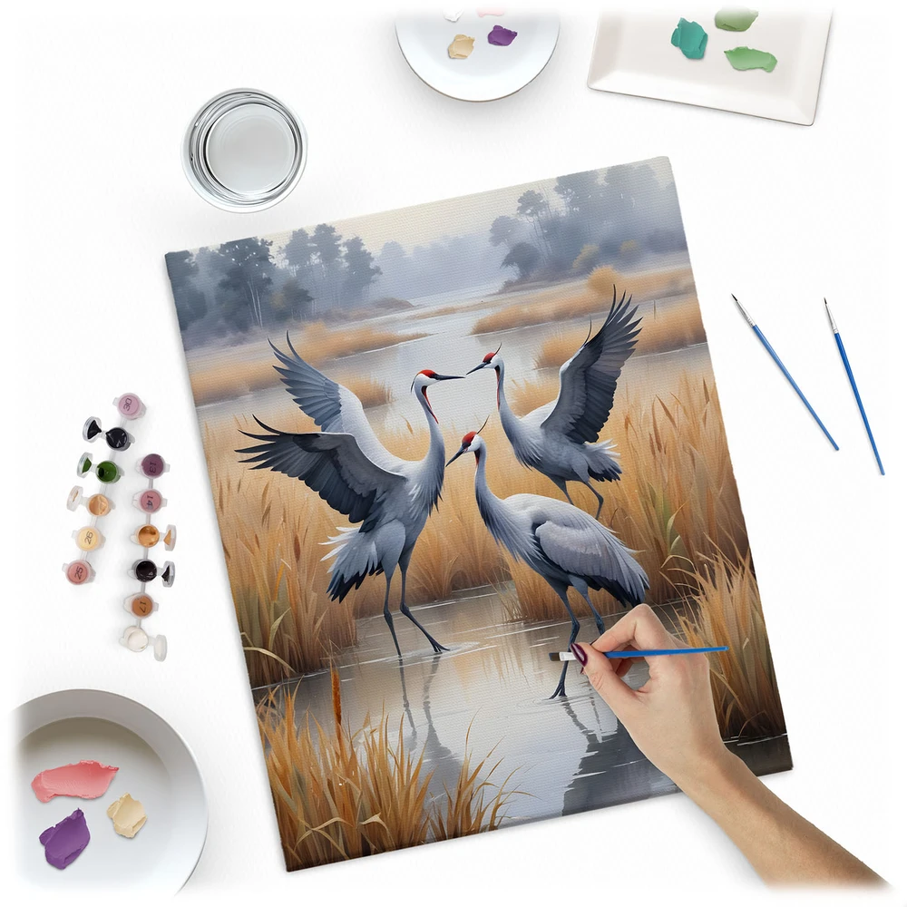 Paveikslas tapybai pagal skaičius 40x50 cm Massido Paukščiai