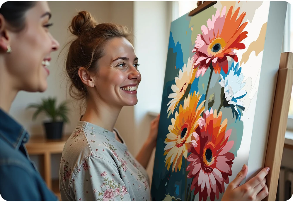 Paveikslas tapybai pagal skaičius 40x50 cm Massido Gėlės