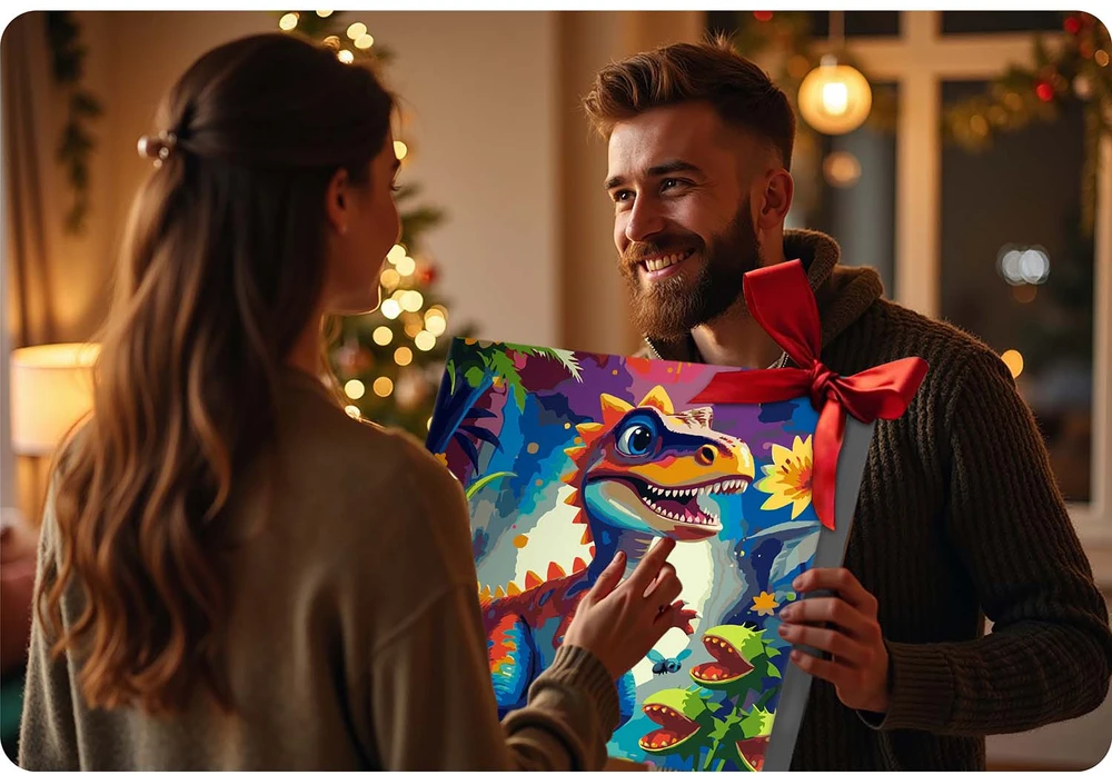 Paveikslas tapymui pagal skaičius 40x50 cm „Massido Dino“