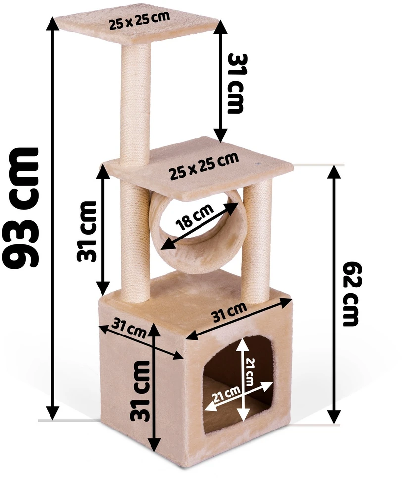 Katės draskyklė 93 cm DR-258 Pethaus kreminė