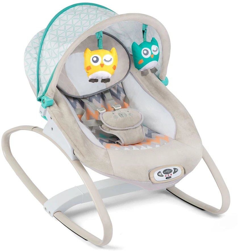 Ricokids šokinėjimo lovelė su vibracija ir muzika - pilka
