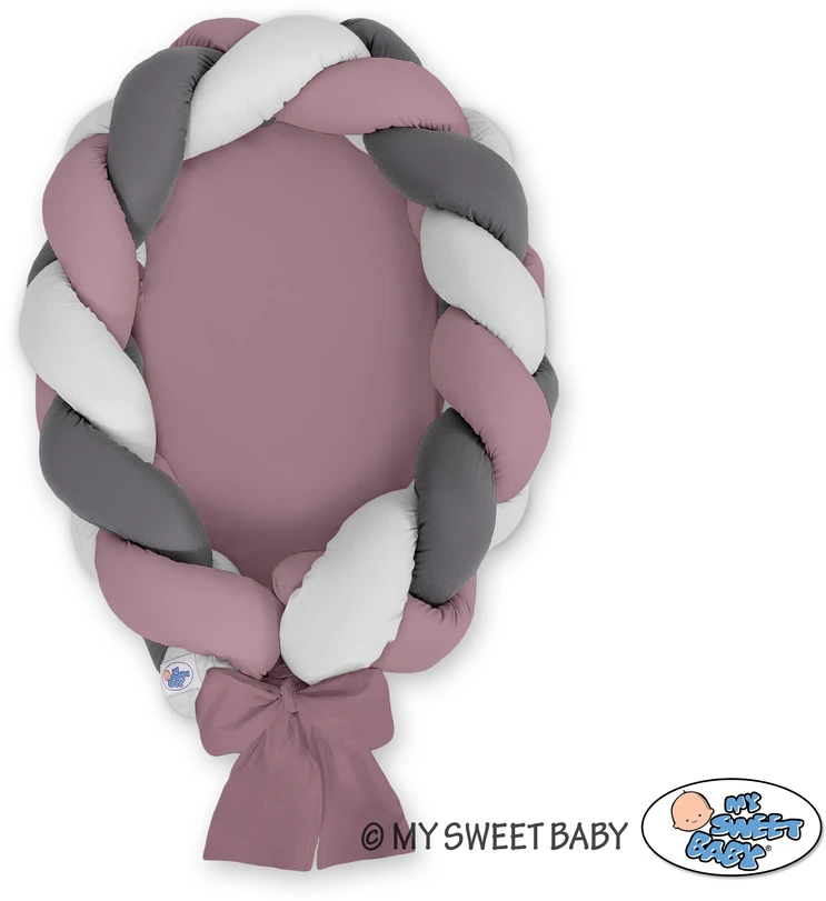 My Sweet Baby Pintas kūdikio lizdas 2in1, pastelinis violetinis–pilkas–antracito