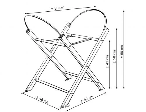 My Sweet Baby Pintas kūdikio lopšys BOHO su stoveliu, lauro spalvos