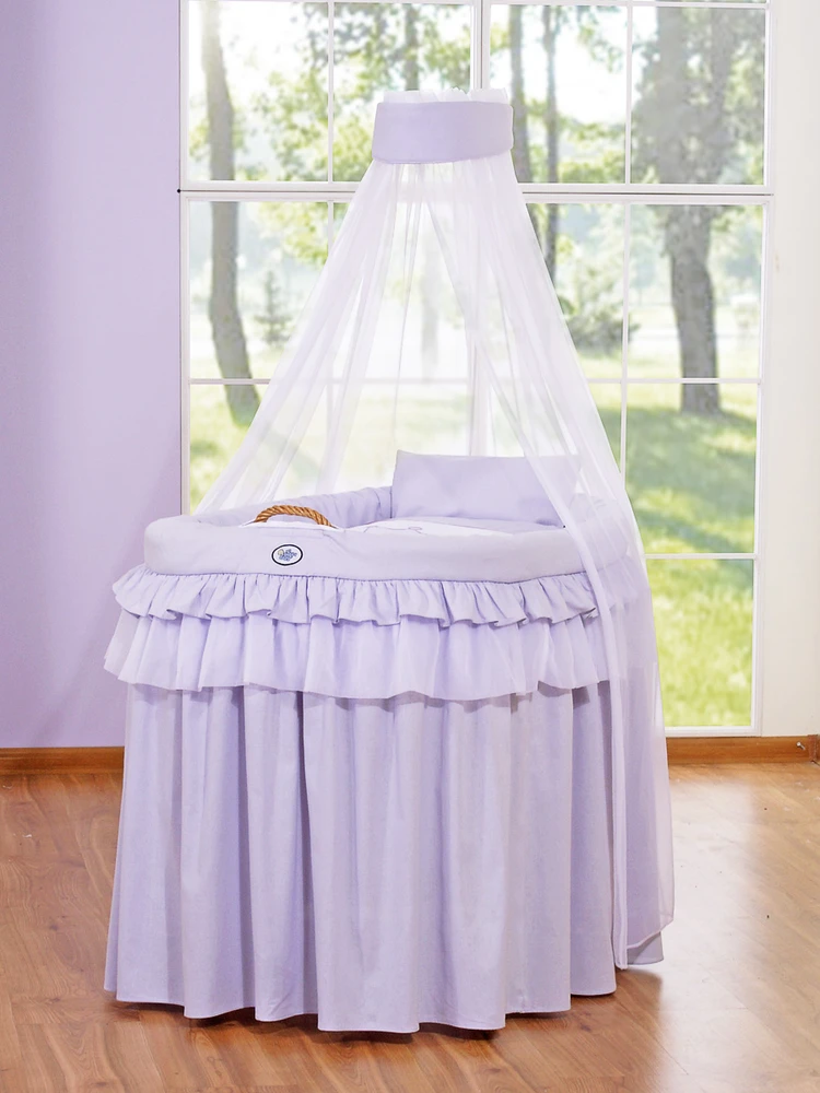 Pintas kūdikio lopšys su uždanga naujagimiui alyvinis Little Prince