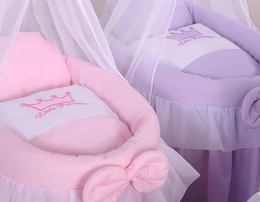 My Sweet Baby Lėlės pintas lopšys su užuolaidėle – rožinis