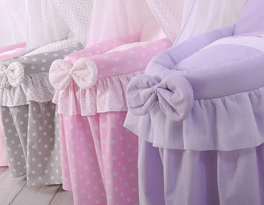 My Sweet Baby Lėlės pintas lopšys su stogeliu – alyvinis