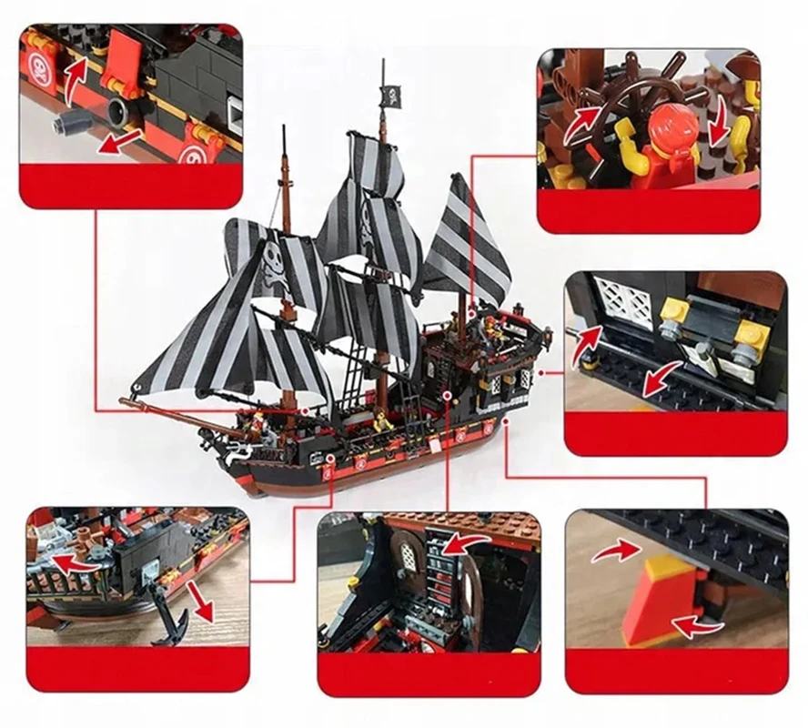 Piratų laivų statybos rinkinys 968 vnt
