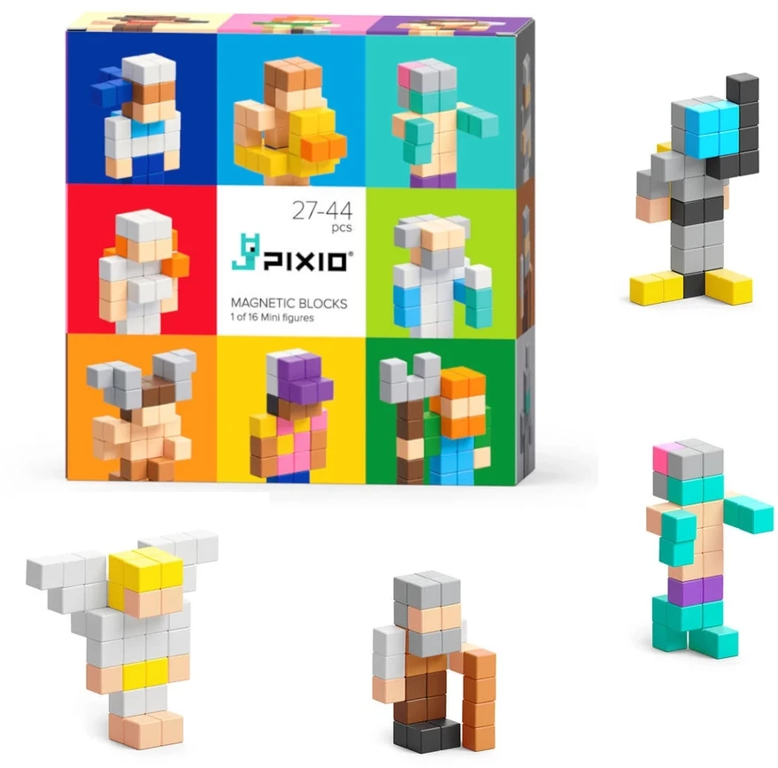 Pixio Magnetinių figūrėlių rinkinys Mini Figures 2, kolekcinis, vaikams nuo 6 metų, skatina kūrybiškumą ir motoriką, įvairiaspalvis
