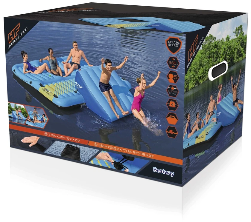 HYDRO-Force Island + Slide 376x311cm BestWay