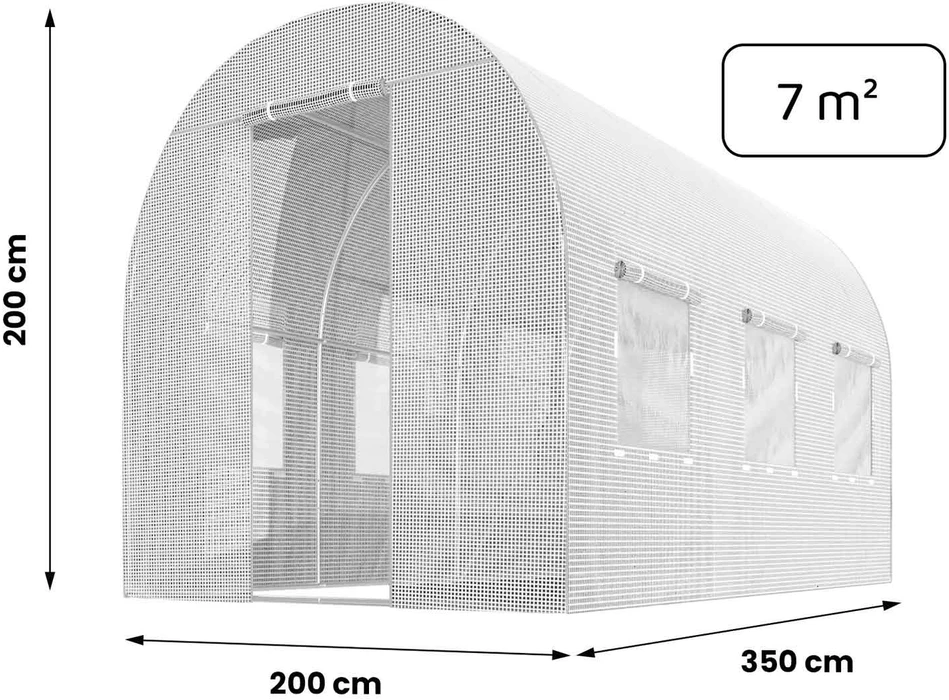Sodo tunelio folija 2x3,5m (7m2) balta Plonos