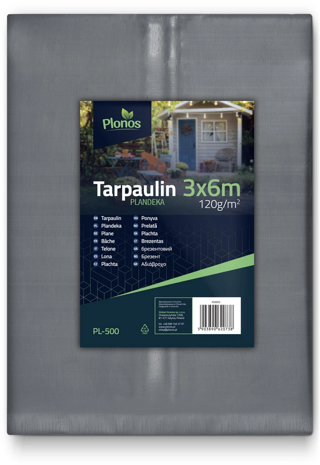 Brezentas 300 x 600 cm 120 g/m2 Plonos PL-500