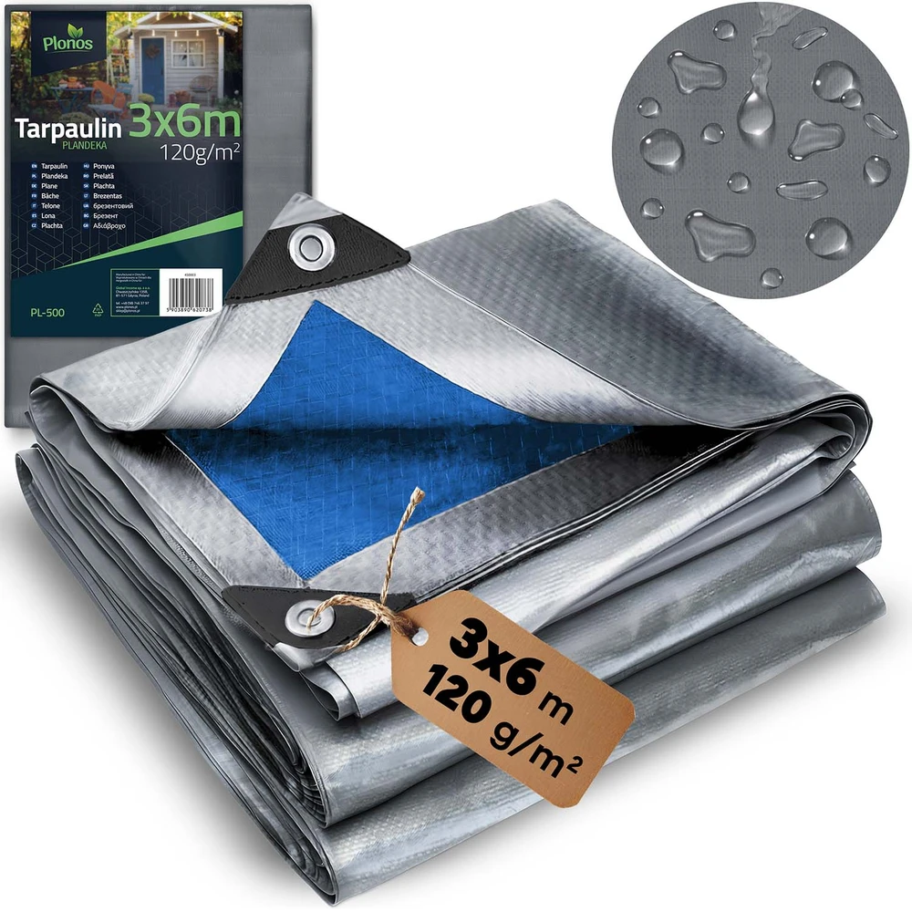Brezentas 300 x 600 cm 120 g/m2 Plonos PL-500