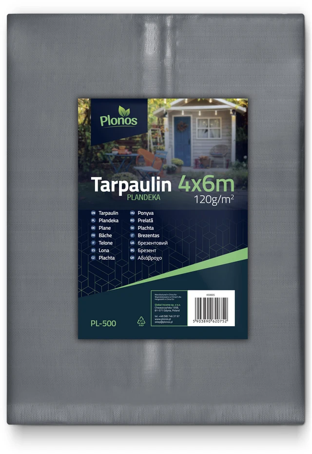 Brezentas 400 x 600 cm 120 g/m2 Plonos PL-500