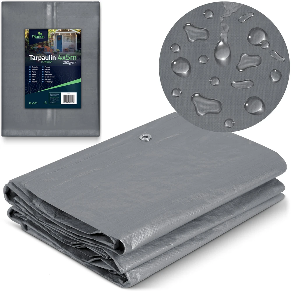 Brezentas 500 x 400 cm 260 g/m2 Plonos PL-501
